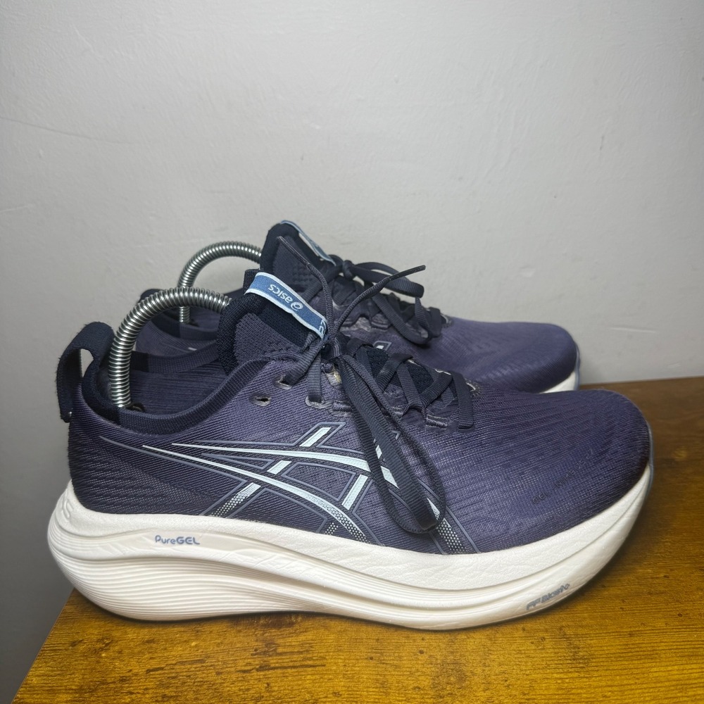 Asics Gel-Nimbus 27 Running Shoes Women Size 9 Navy Blue 1012B753